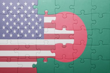 Amerika Birleşik Devletleri ve Bangladeş Ulusal bayrak ile bulmaca