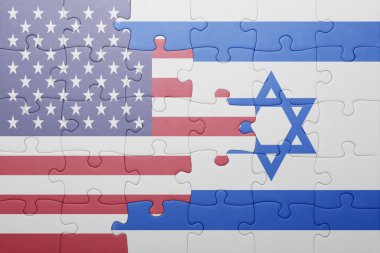 Amerika Birleşik Devletleri ve İsrail ulusal bayrak ile bulmaca