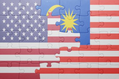 Suudi Arabistan ve Malezya ulusal bayrak ile bulmaca