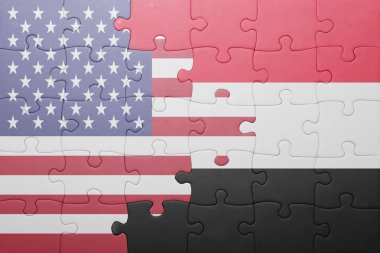Amerika Birleşik Devletleri ve yemen ulusal bayrak ile bulmaca
