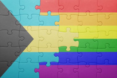 Bahamalar bayrağı ve eşcinsel bayrağı ile bulmaca