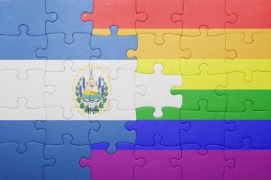 el salvador bayrağı ve eşcinsel bayrağı ile bulmaca