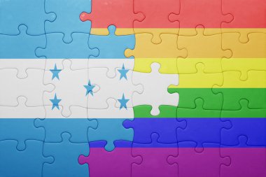 honduras ulusal bayrak ve eşcinsel bayrağı ile bulmaca