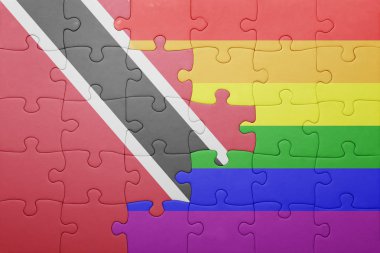 trinidad ve tobago bayrağı ve eşcinsel bayrağı ile bulmaca