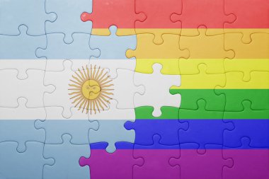 Arjantin bayrağı ve eşcinsel bayrağı ile bulmaca