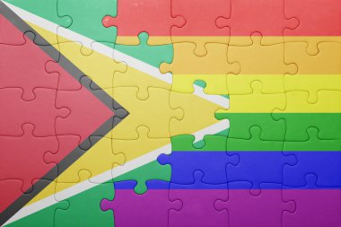 guyana bayrağı ve eşcinsel bayrağı ile bulmaca