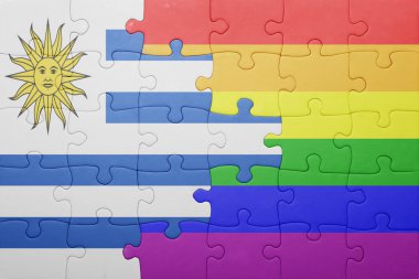 uruguay bayrağı ve eşcinsel bayrağı ile bulmaca