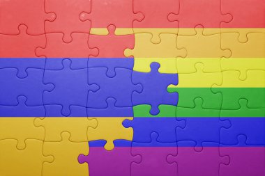 Ermenistan bayrağı ve eşcinsel bayrağı ile bulmaca