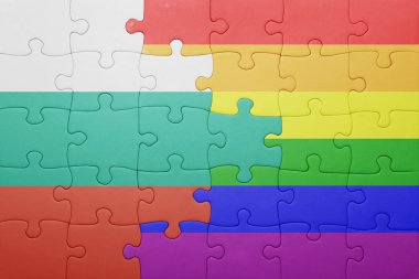 Bulgaristan Ulusal bayrak ve eşcinsel bayrağı ile bulmaca