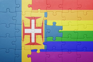 madeira bayrağı ve eşcinsel bayrağı ile bulmaca