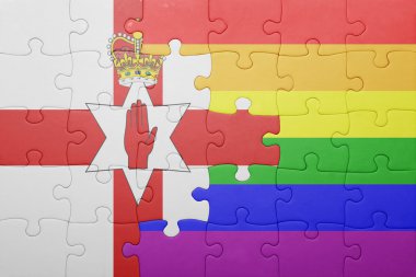 Kuzey İrlanda bayrağı ve eşcinsel bayrağı ile bulmaca