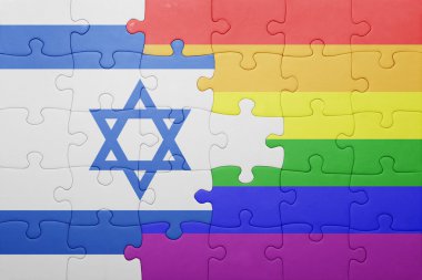 İsrail bayrağı ve eşcinsel bayrağı ile bulmaca