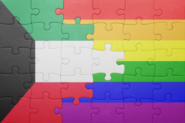 Kuveyt bayrağı ve eşcinsel bayrağı ile bulmaca