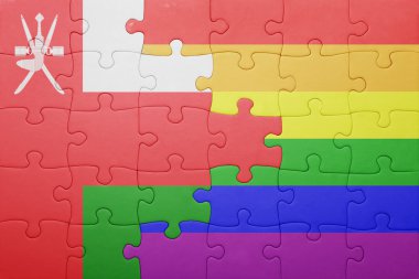 Umman bayrağı ve eşcinsel bayrağı ile bulmaca