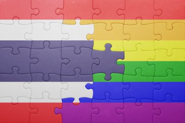 Tayland bayrağı ve eşcinsel bayrağı ile bulmaca