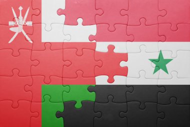 Suriye ve Umman ulusal bayrak ile bulmaca