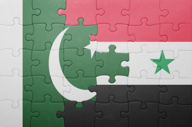 Suriye ve pakistan ulusal bayrak ile bulmaca