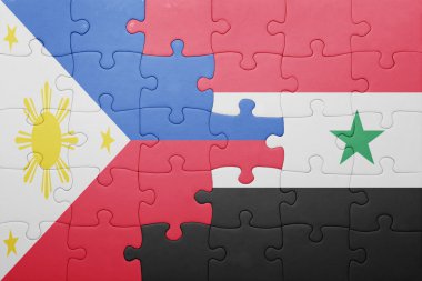 Suriye ve Türkiye ulusal bayrak ile bulmaca