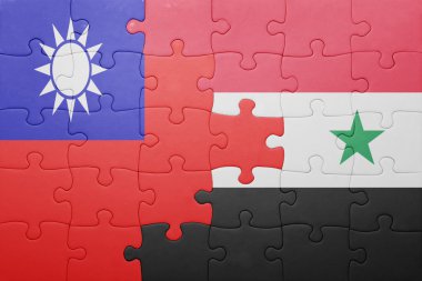 Suriye ve Tayvan ulusal bayrak ile bulmaca