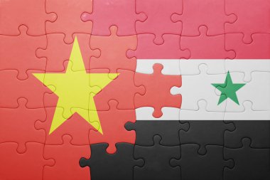 Suriye ve vietnam ulusal bayrak ile bulmaca