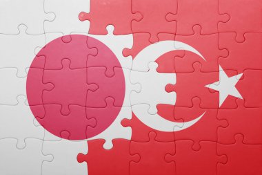 Türkiye ve Japonya Ulusal bayrak ile bulmaca