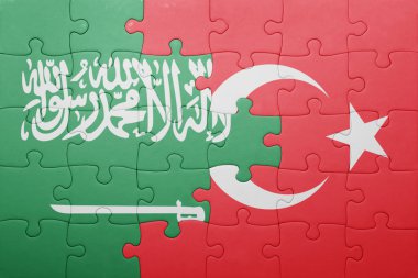 Türkiye ve Suudi Arabistan bayrağı ile bulmaca