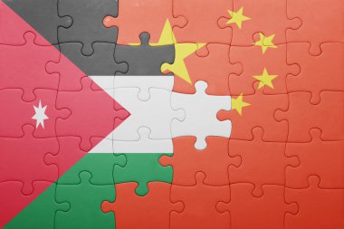 Ürdün ve Çin Ulusal bayrak ile bulmaca