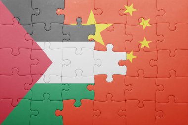 Çin ve Filistin Ulusal bayrak ile bulmaca