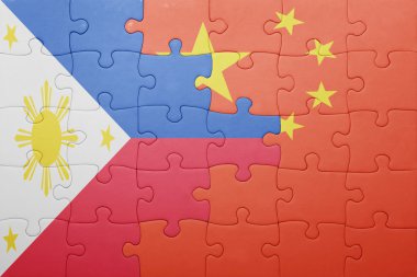 Çin ve Türkiye ulusal bayrak ile bulmaca