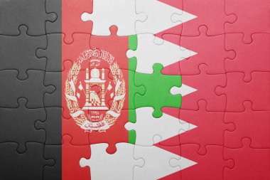 Bahreyn ve Afganistan Ulusal bayrak ile bulmaca