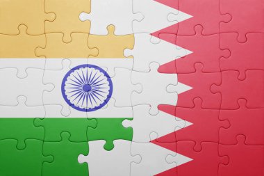 Bahreyn ve Hindistan Ulusal bayrak ile bulmaca