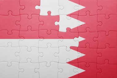 Bahreyn ve Endonezya ulusal bayrak ile bulmaca