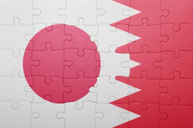 Bahreyn ve Japonya Ulusal bayrak ile bulmaca