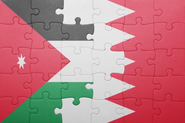 Bahreyn ve Ürdün ulusal bayrak ile bulmaca