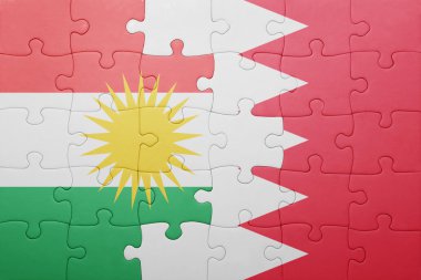 Bahreyn ve Kürdistan ulusal bayrak ile bulmaca