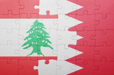 Bahreyn ve Lübnan ulusal bayrak ile bulmaca