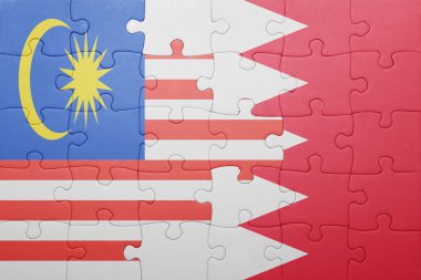 Bahreyn ve Malezya ulusal bayrak ile bulmaca