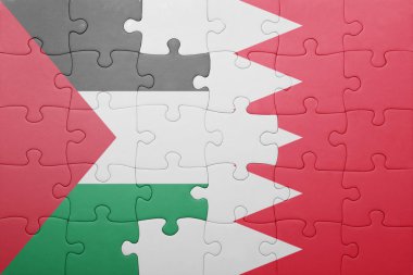 Bahreyn ve Filistin Ulusal bayrak ile bulmaca