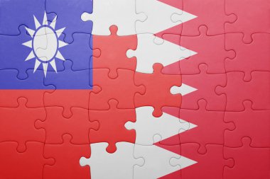 Bahreyn ve Tayvan ulusal bayrak ile bulmaca