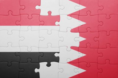 Bahreyn ve yemen ulusal bayrak ile bulmaca