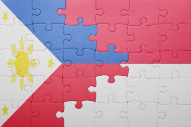 Endonezya ve Filipinler ulusal bayrak ile bulmaca
