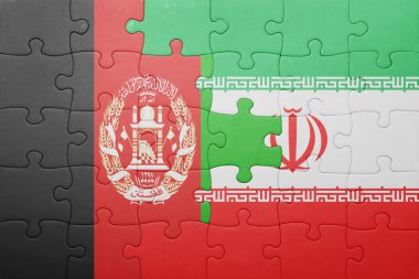 iran ve Afganistan Ulusal bayrak ile bulmaca