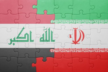 iran ve Irak Ulusal bayrak ile bulmaca