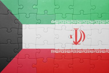 iran ve Kuveyt ulusal bayrak ile bulmaca