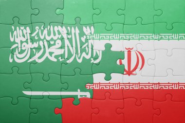 iran ve Suudi Arabistan ulusal bayrak ile bulmaca