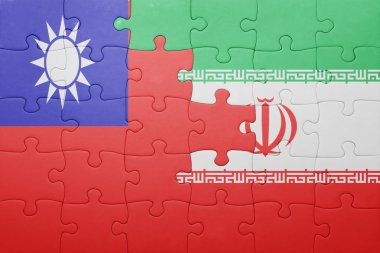 iran ve Tayvan ulusal bayrak ile bulmaca