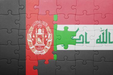 Irak ve Afganistan Ulusal bayrak ile bulmaca