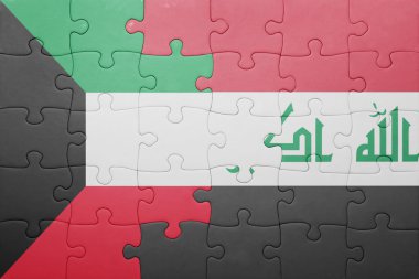 Irak ve Kuveyt ulusal bayrak ile bulmaca
