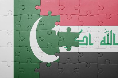 Irak ve pakistan ulusal bayrak ile bulmaca