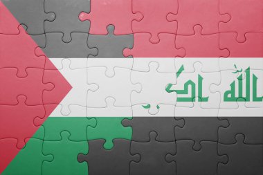 Irak ve Filistin Ulusal bayrak ile bulmaca